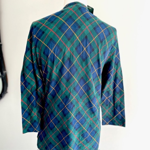 Ralph Lauren Green Tartan Ruffle Shirt Size Large NWT - Picture 4 of 9